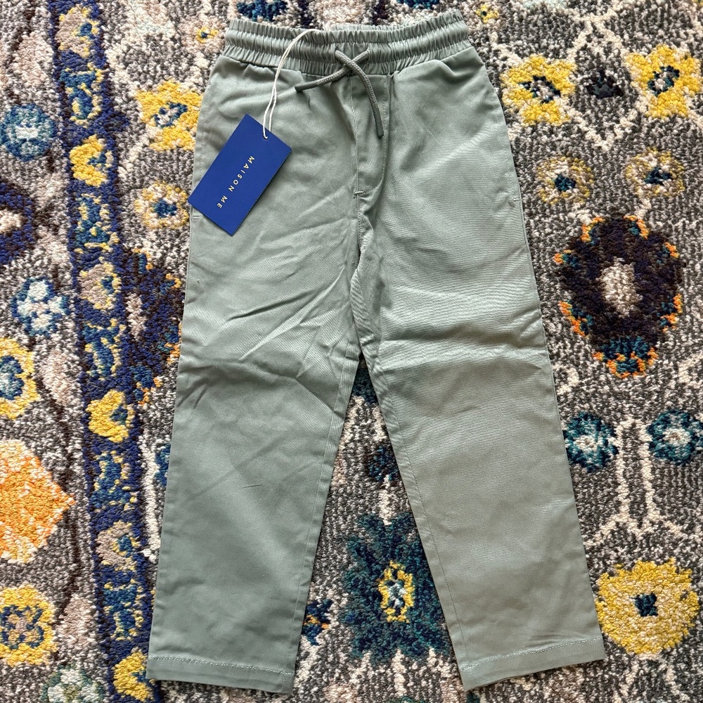 Maison Me - 4T Pants NWT - Formal Khaki Green